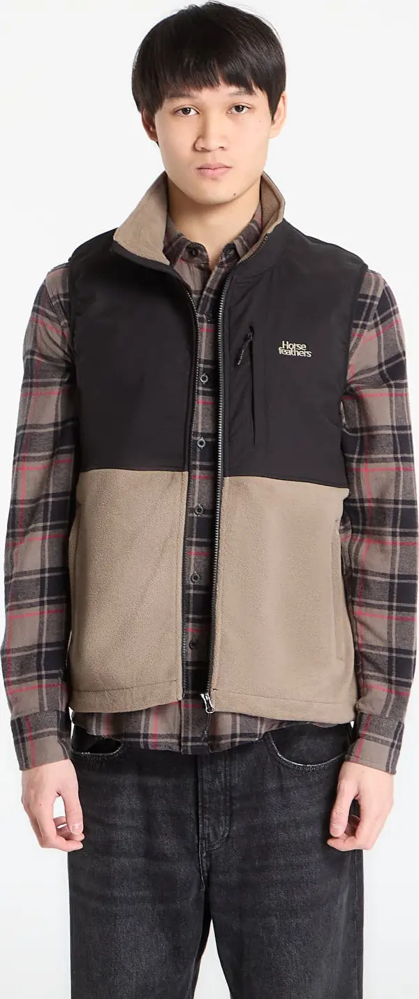 Horsefeathers Telovnik Horsefeathers Duval Fleece Vest Taupe L