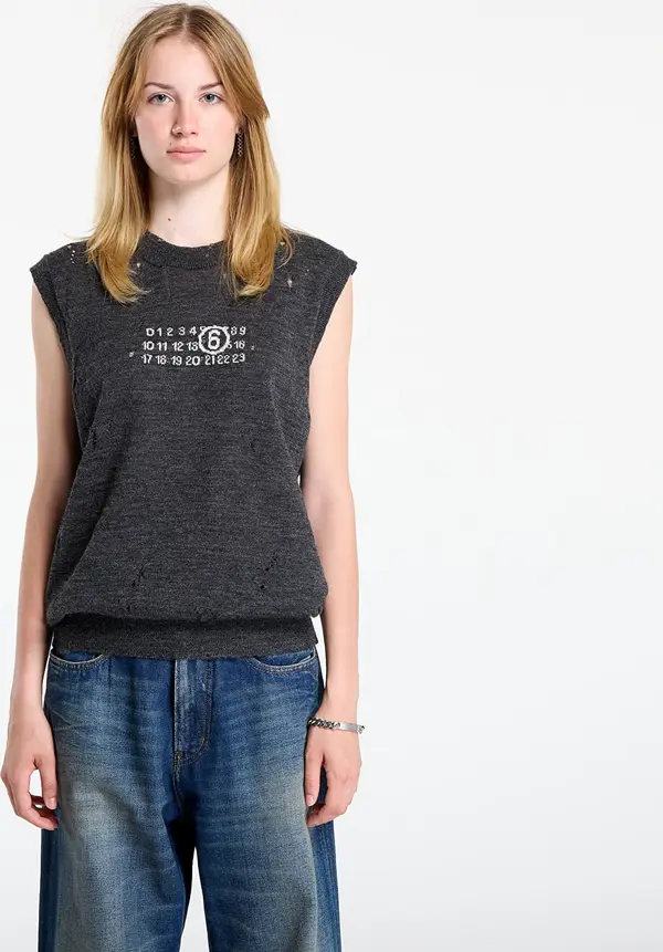 MM6 Telovnik MM6 Gilet Dark Grey Melange L