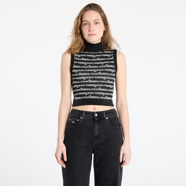 Tommy Hilfiger Telovnik Tommy Jeans Crop Script Vest Black XS