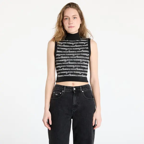 Tommy Hilfiger Telovnik Tommy Jeans Crop Script Vest Black XS