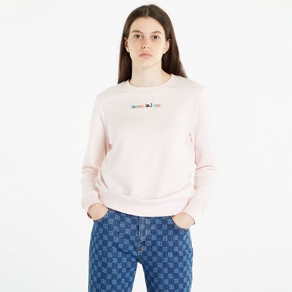 Tommy Hilfiger Tommy Jeans Regular Color Serif Sweatshirt Faint Pink
