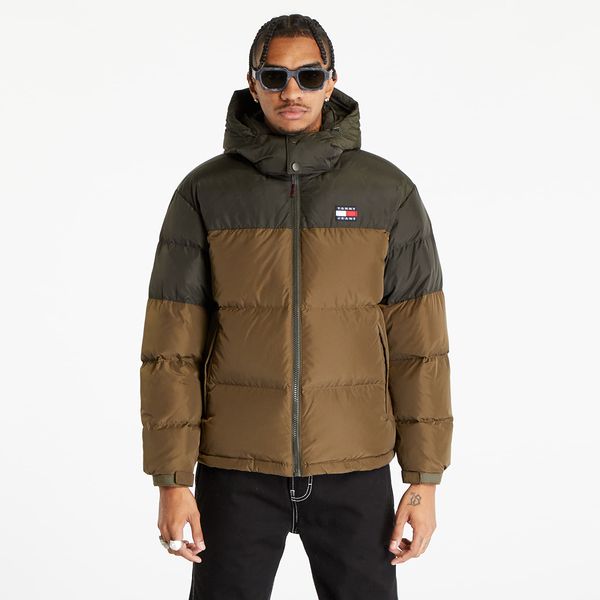 Tommy Hilfiger Tommy Jeans Alaska Colorbloc Puffer Jacket Drab Olive Green