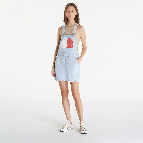 Tommy Hilfiger Tommy Jeans Dungaree Flag Dress Denim Light