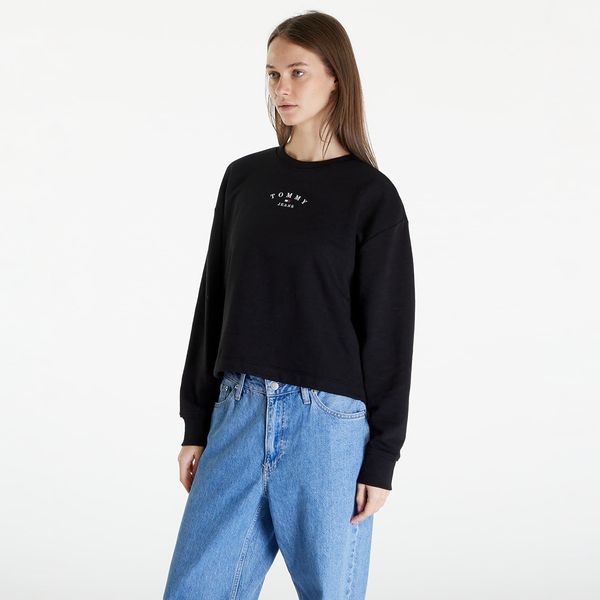 Tommy Hilfiger Tommy Jeans Essential Logo 2 Relaxed Fit Crewneck Black