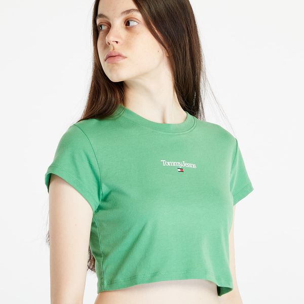 Tommy Hilfiger Tommy Jeans Essential Logo Cropped T-Shirt Green