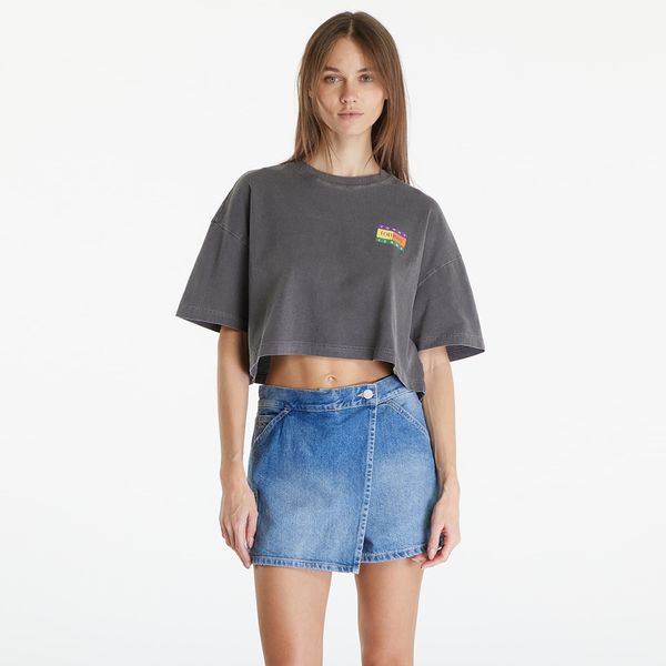 Tommy Hilfiger Tommy Jeans Oversized Cropped Summer Flag Tee Black