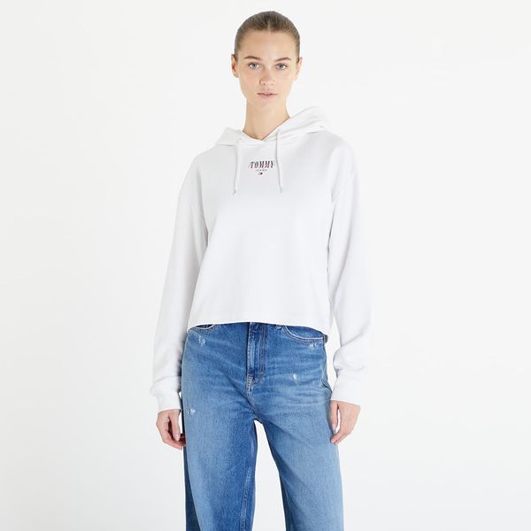 Tommy Hilfiger Tommy Jeans Relaxed Essential Logo Hoodie White