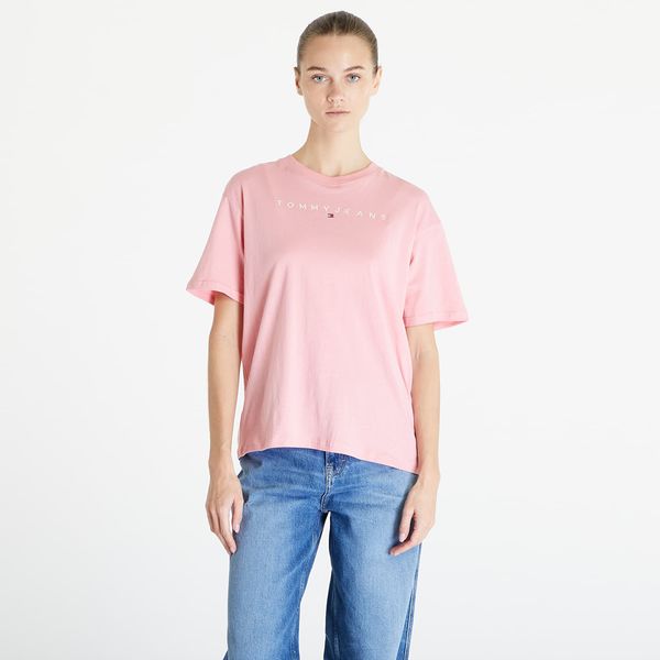 Tommy Hilfiger Tommy Jeans Relaxed New Linear Short Sleeve Tee Tickled Pink