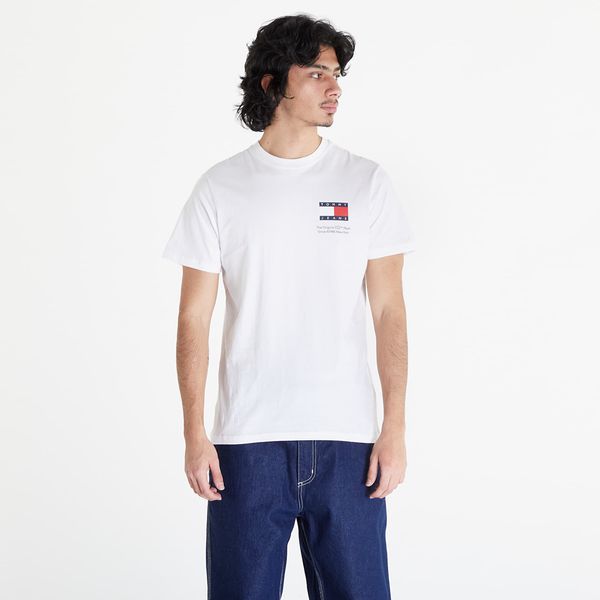 Tommy Hilfiger Tommy Jeans Slim Essential Flag Short Sleeve Tee White