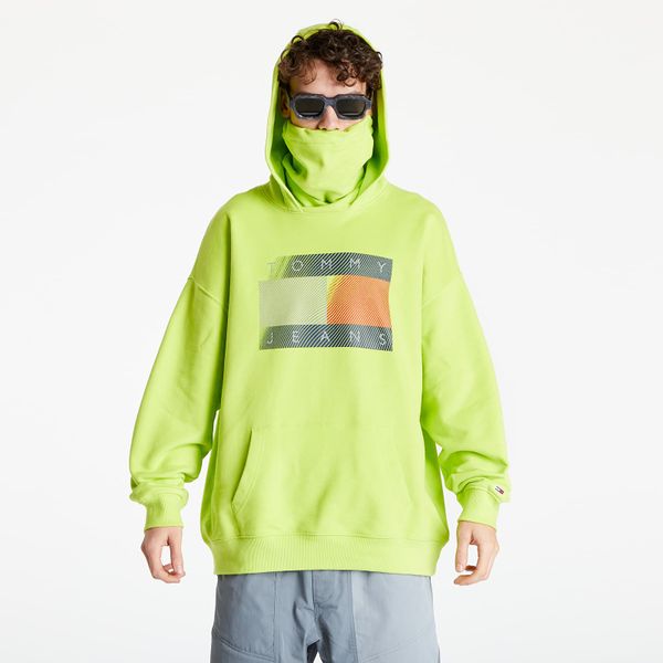 Tommy Jeans Tommy Jeans Reflective Flag Hoodie Neo Lime
