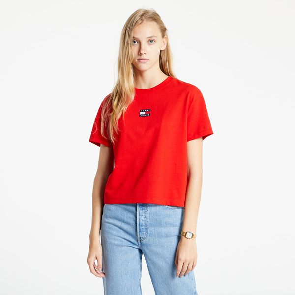 Tommy Jeans Tommy Jeans Tommy Center Badge Tee Deep Crimson
