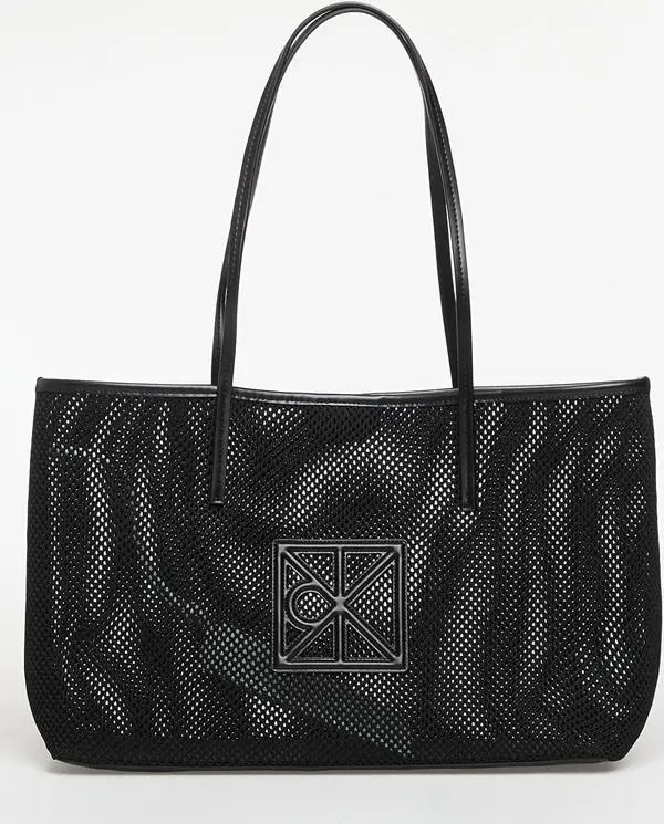 Calvin Klein Torba Calvin Klein Emblem Mesh Tote Black Universal