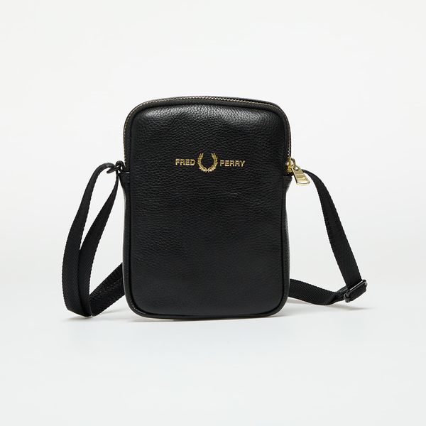 FRED PERRY Torba FRED PERRY Tumbled Leather Side Bag Black Universal