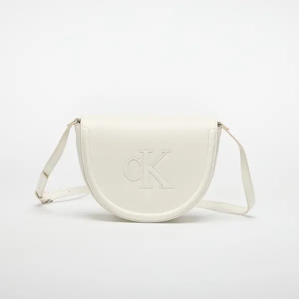 Calvin Klein Torbice Calvin Klein Bold Ck Saddle Crossbody Lily White Universal