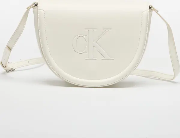 Calvin Klein Torbice Calvin Klein Bold Ck Saddle Crossbody Lily White Universal