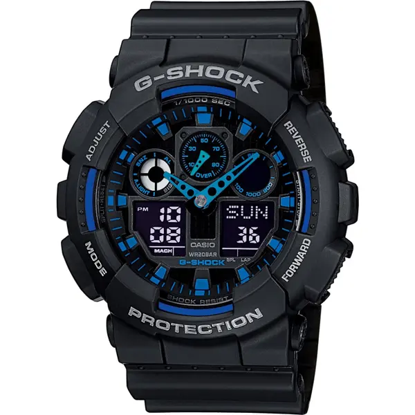 Casio Ure Casio G-Shock GA 100-1A2ER Black/ Blue Universal