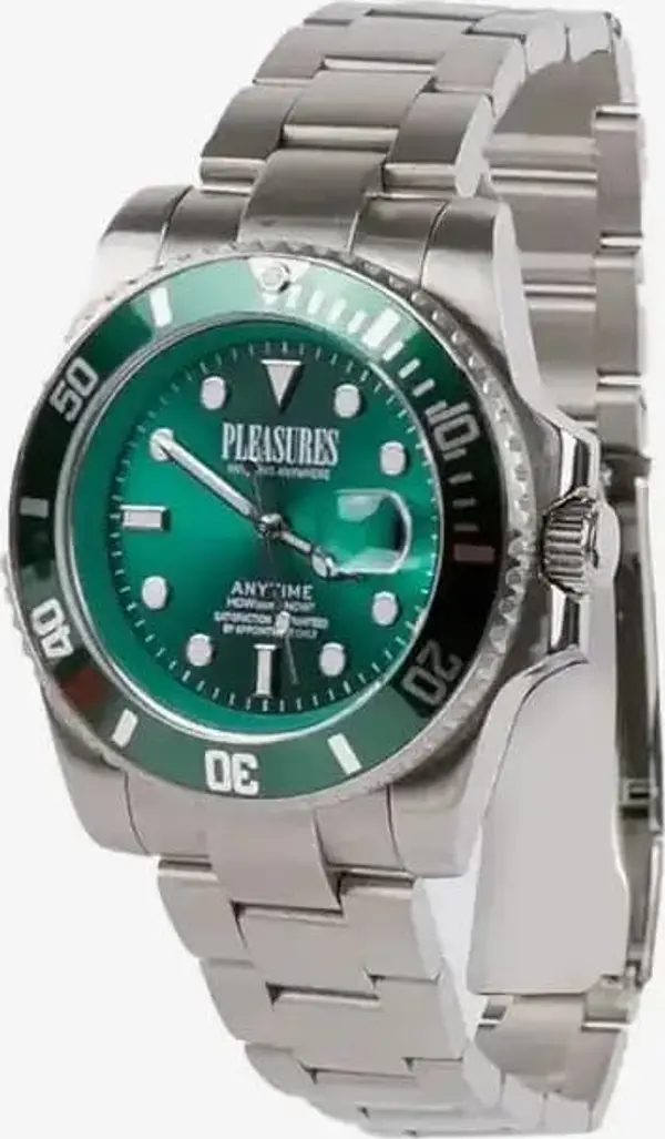 PLEASURES Ure PLEASURES Anytime Watch Silver/Green Universal