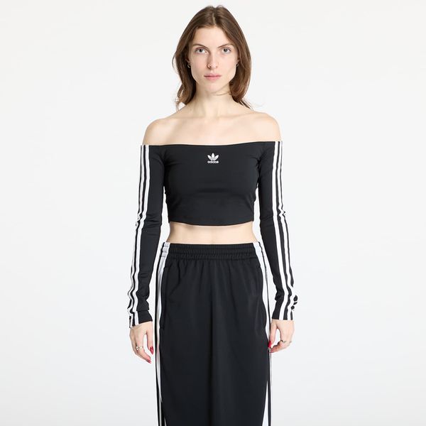 adidas Originals Vrhnji del adidas Adicolor Off Shoulder Long Sleeve Top Black M