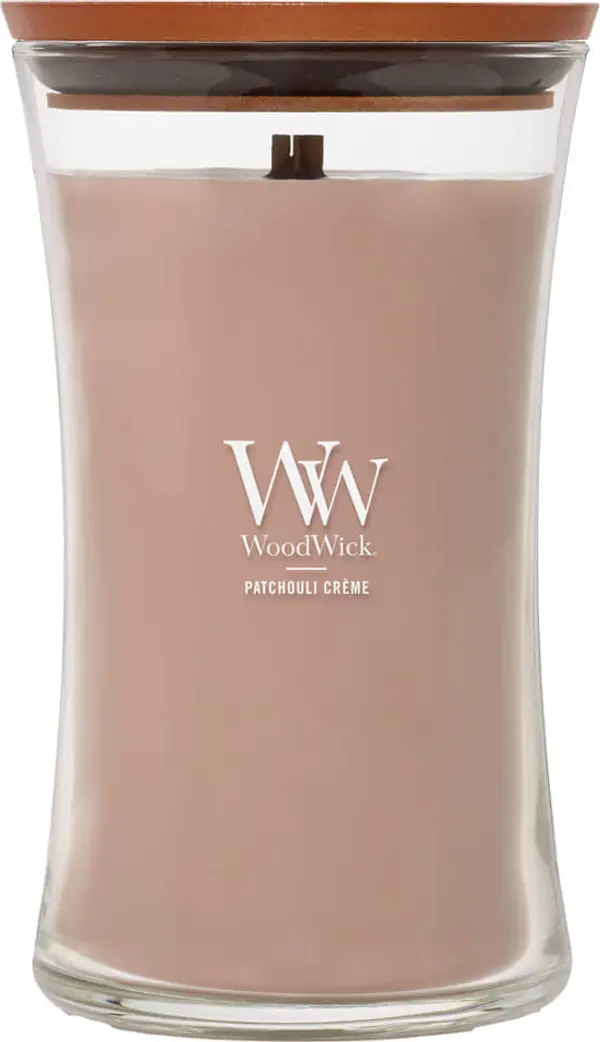 WoodWick Woodwick Large Hourglass Candle Patchouli Creme Universal