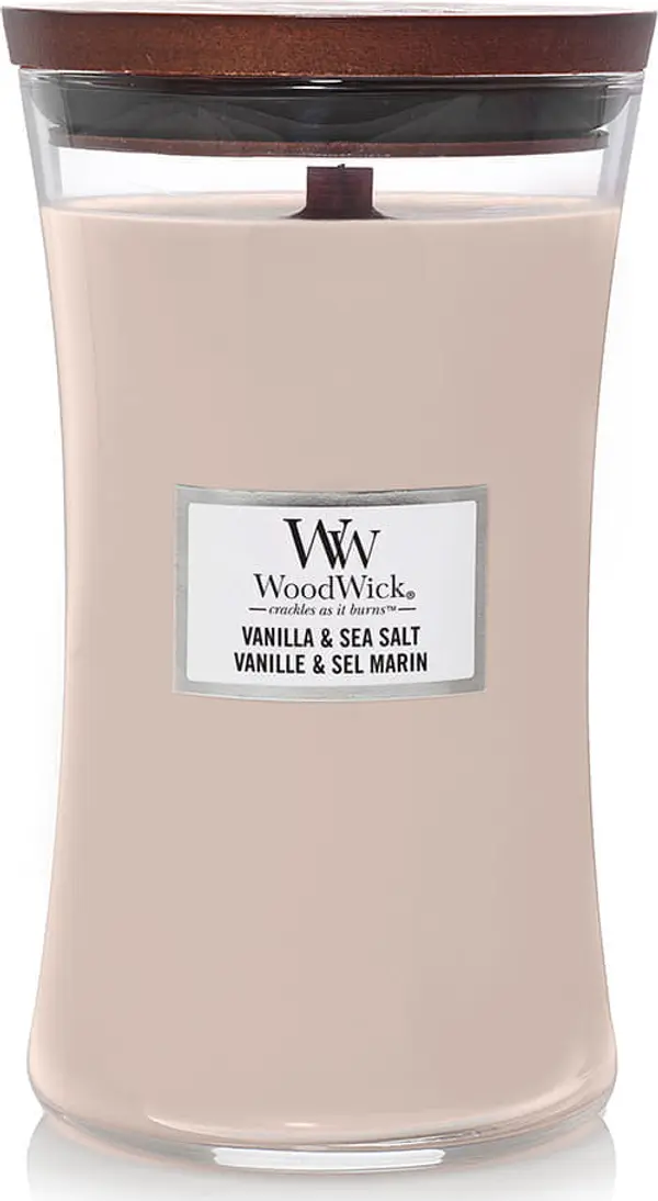 WoodWick Woodwick Large Hourglass Candle Vanilla & Sea Salt Universal