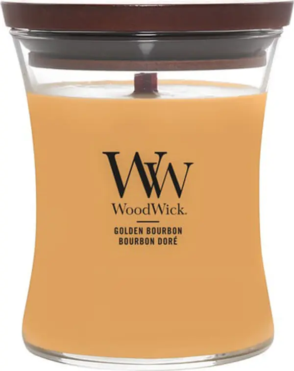 WoodWick Woodwick Medium Hourglass Candle Golden Bourbon Universal