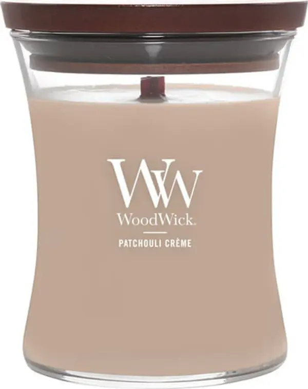 WoodWick Woodwick Medium Hourglass Candle Patchouli Creme Universal