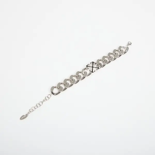 Off-White Zapestnica Off-White Bangle Bracelet Silver/ Black Universal