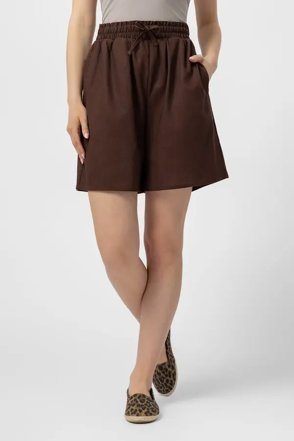 LELOSI LELOSI Bermuda hlače ChicLine Espresso MALA
