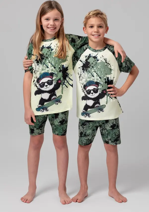 LELOSI LELOSI Otroška pižama Pandarider 110 - 116