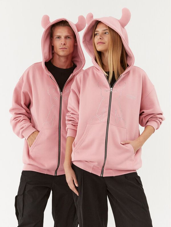 2005 2005 Jopa Unisex Studded Horned Lucy Zip Roza Relaxed Fit