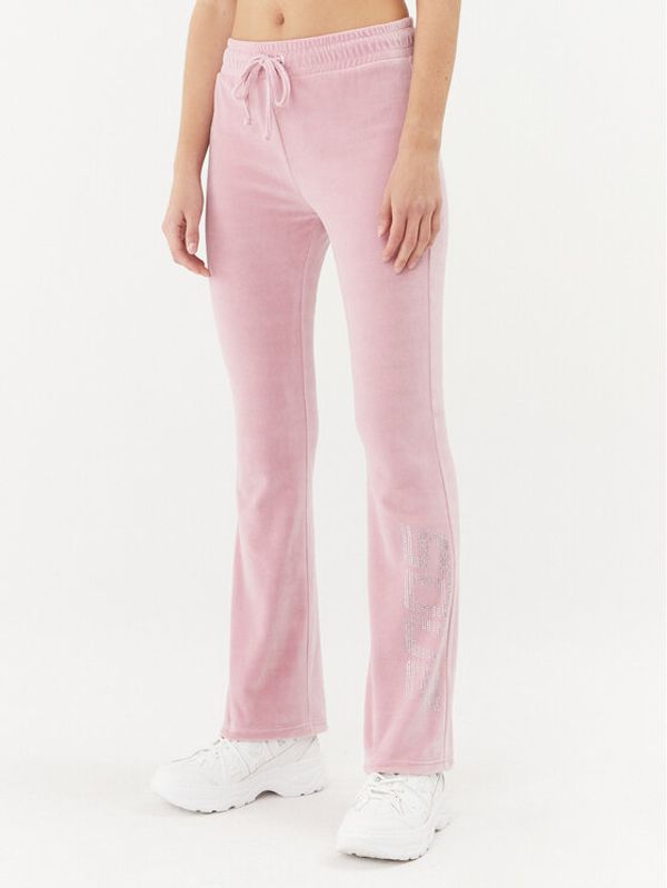 2005 2005 Spodnji del trenirke Velour Sweats Roza Straight Fit