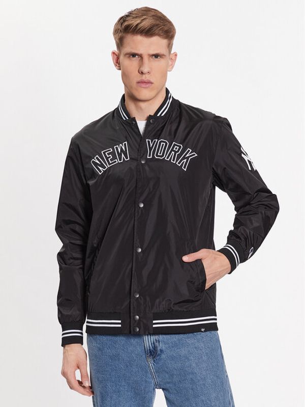 47 Brand 47 Brand Bomber jakna New York Yankees Wordmark 47 Drift Track Jacket Črna Regular Fit