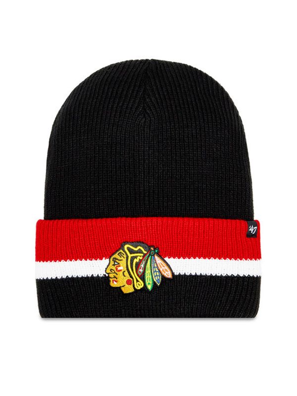 47 Brand 47 Brand Kapa NHL Chicago Blackhawks Split Cuff 47 H-SPLCC04ACE-BKA Črna