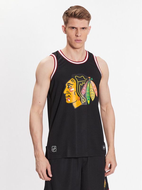 47 Brand 47 Brand Majica brez rokavov Chicago Blackhawks 47 Grafton Tank Črna Regular Fit