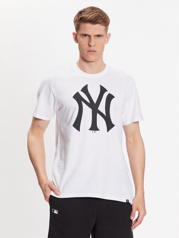 47 Brand 47 Brand Majica MLB New York Yankees Imprint 47 Echo Tee BB017TEMIME544103WW Bela Regular Fit