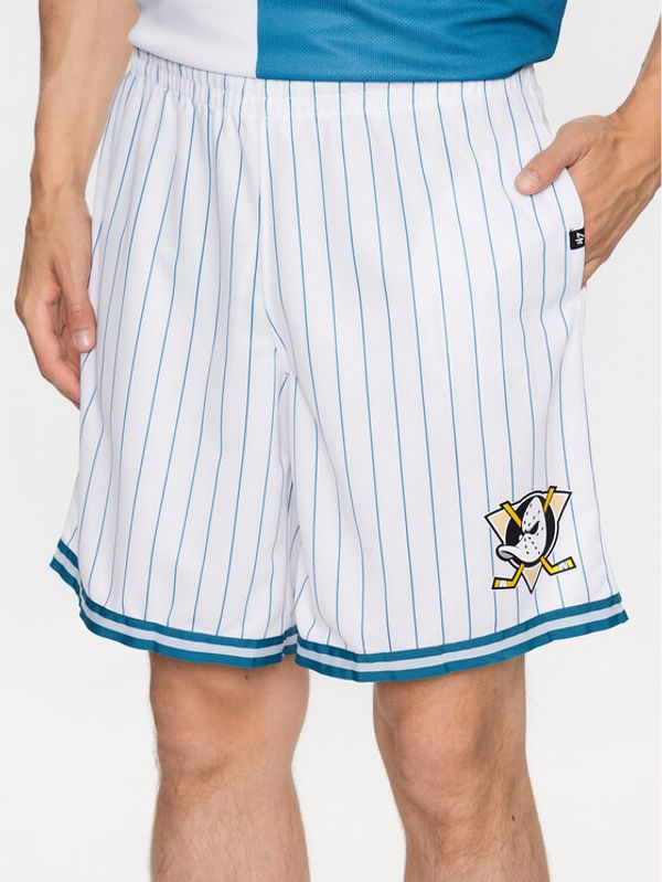 47 Brand 47 Brand Športne kratke hlače Anaheim Ducks Pinstriped 47 Grafton Shorts Bela Regular Fit