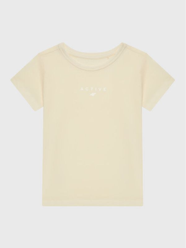 4F 4F Majica HJZ22-JTSD002 Bež Regular Fit