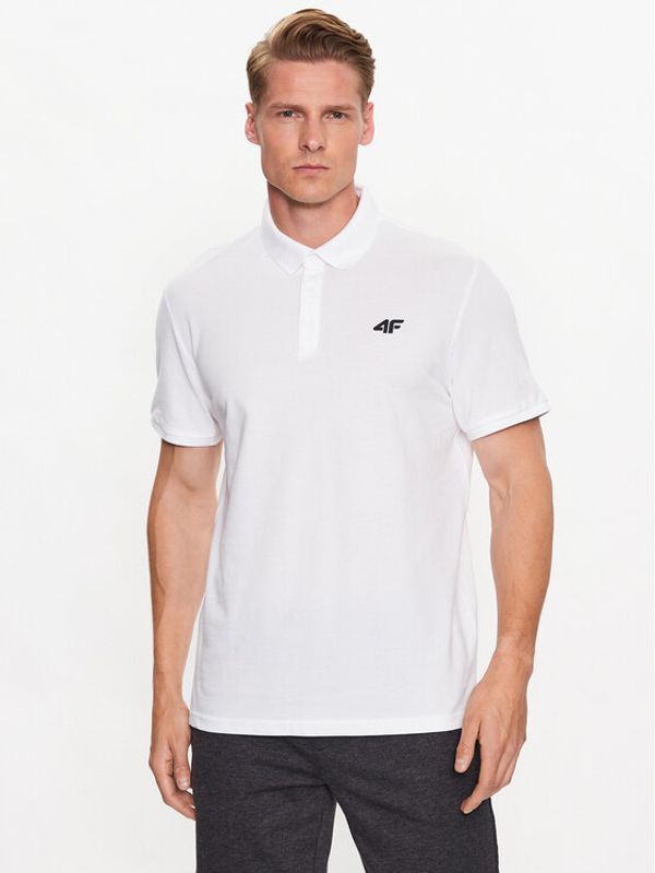 4F 4F Polo majica 4FSS23TPTSM039 Bela Regular Fit