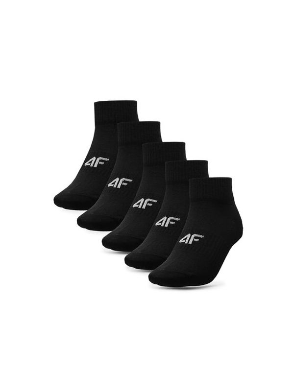 4F 4F Set 5 parov ženskih nizkih nogavic 4FWAW23USOCF216 Črna