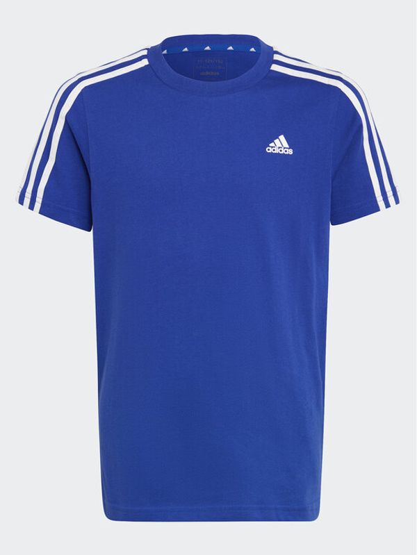 adidas adidas Majica Essentials 3-Stripes Cotton T-Shirt IC0604 Modra Regular Fit