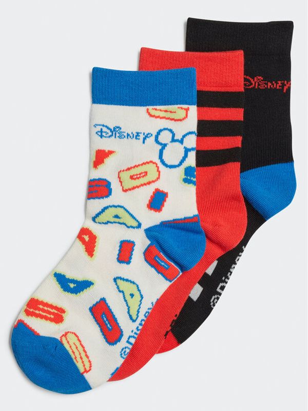 adidas adidas Set 3 parov otroških visokih nogavic Mickey Mouse Crew Socks 3 Pairs IB6776 Črna