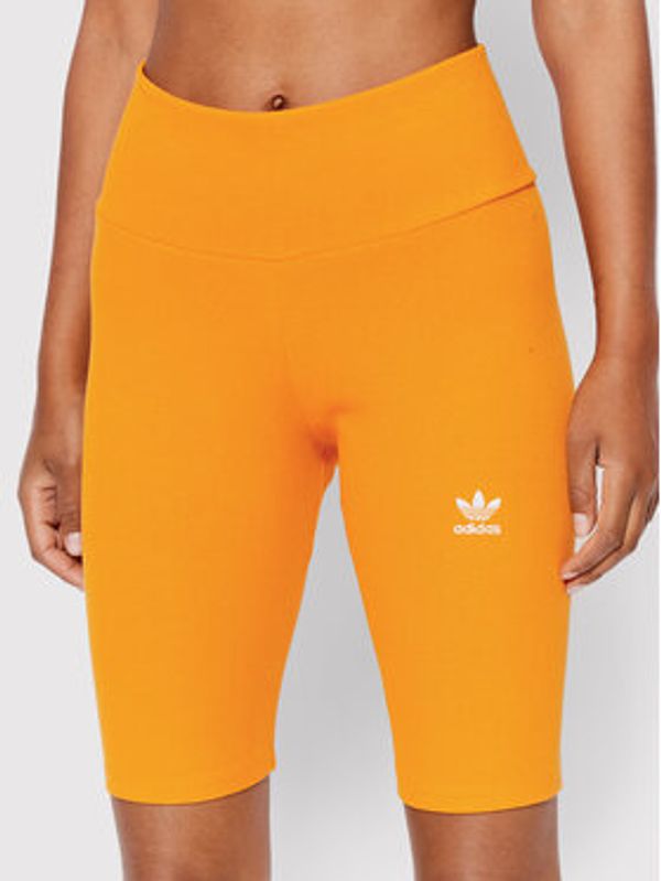 adidas adidas Športne kratke hlače adicolor Essentials HF7483 Oranžna Slim Fit