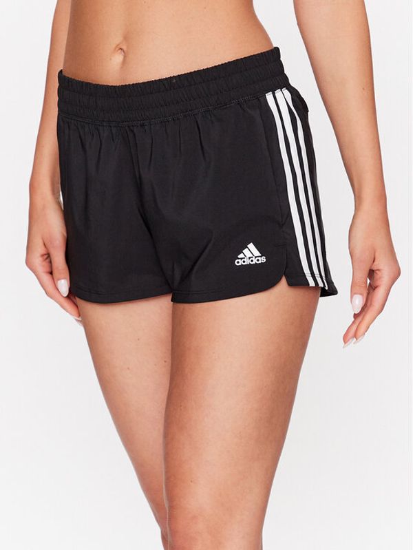 adidas adidas Športne kratke hlače Pacer 3-Stripes Woven Shorts GH8146 Črna Regular Fit