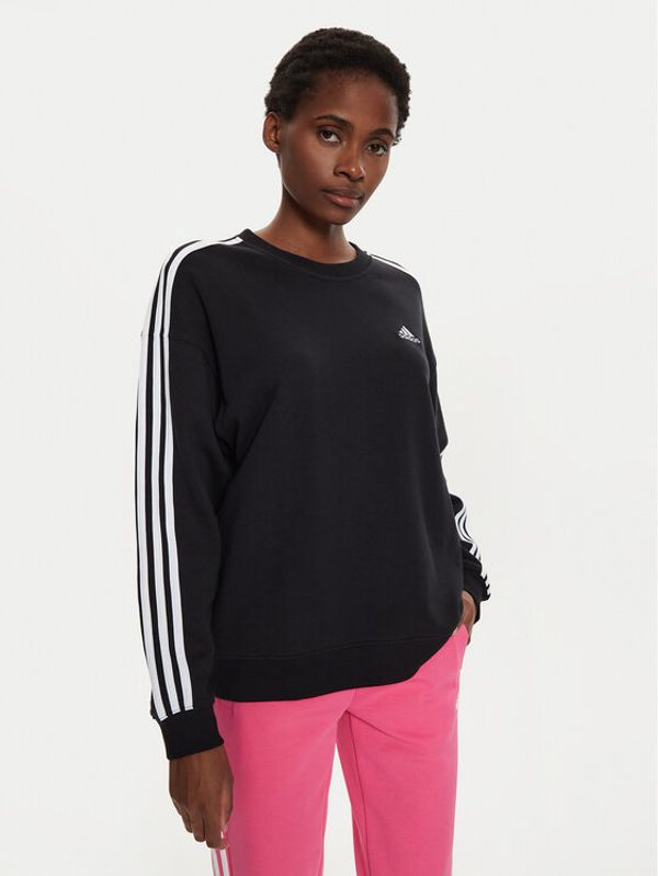 adidas adidas Jopa Essentials 3-Stripes Sweatshirt IC8766 Črna Loose Fit