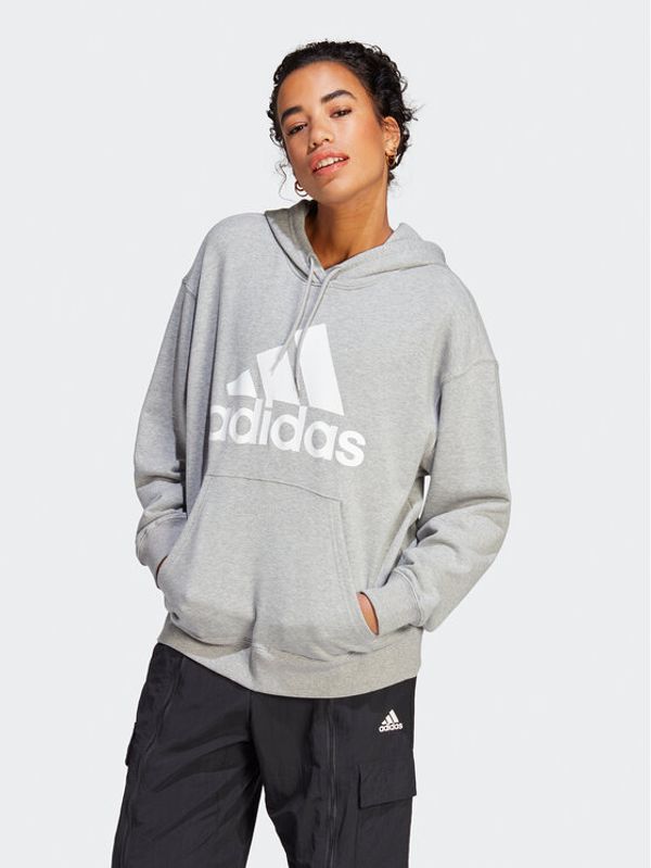 adidas adidas Jopa Essentials Big Logo IC9865 Siva Loose Fit