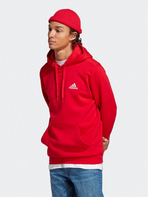 adidas adidas Jopa Essentials Fleece Hoodie H47018 Rdeča Regular Fit