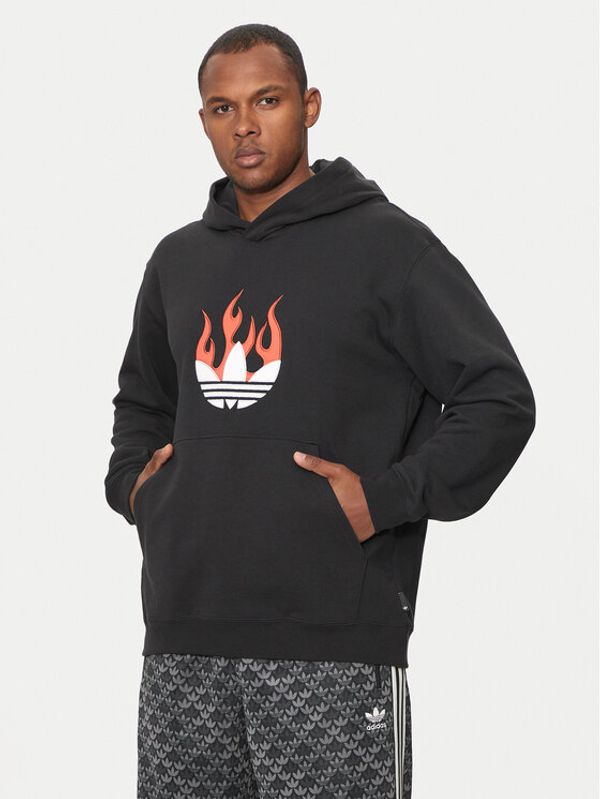 adidas adidas Jopa Flames Logo IS0208 Črna Regular Fit