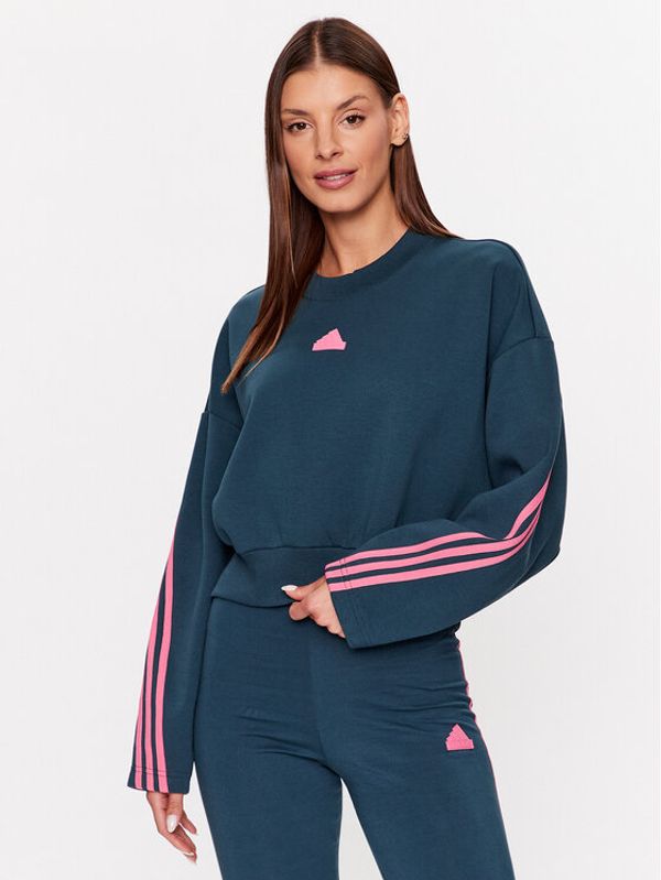 adidas adidas Jopa Future Icons 3-Stripes Sweatshirt IL3055 Turkizna Loose Fit