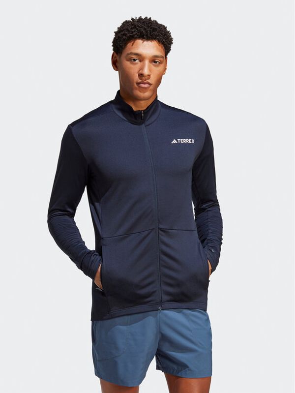 adidas adidas Jopa Terrex Multi Full-Zip Fleece Jacket HN5473 Modra Slim Fit
