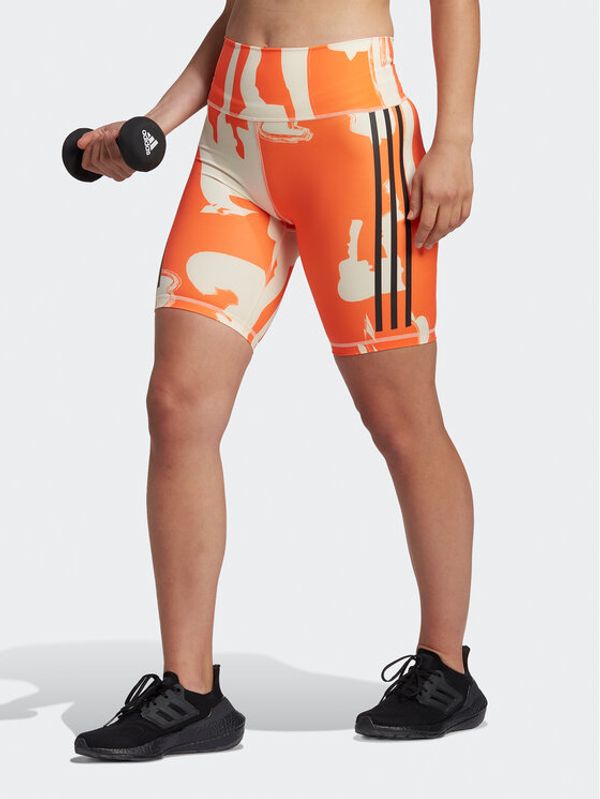adidas adidas Kolesarske kratke hlače THEBE MAGUGU HN6180 Oranžna Slim Fit